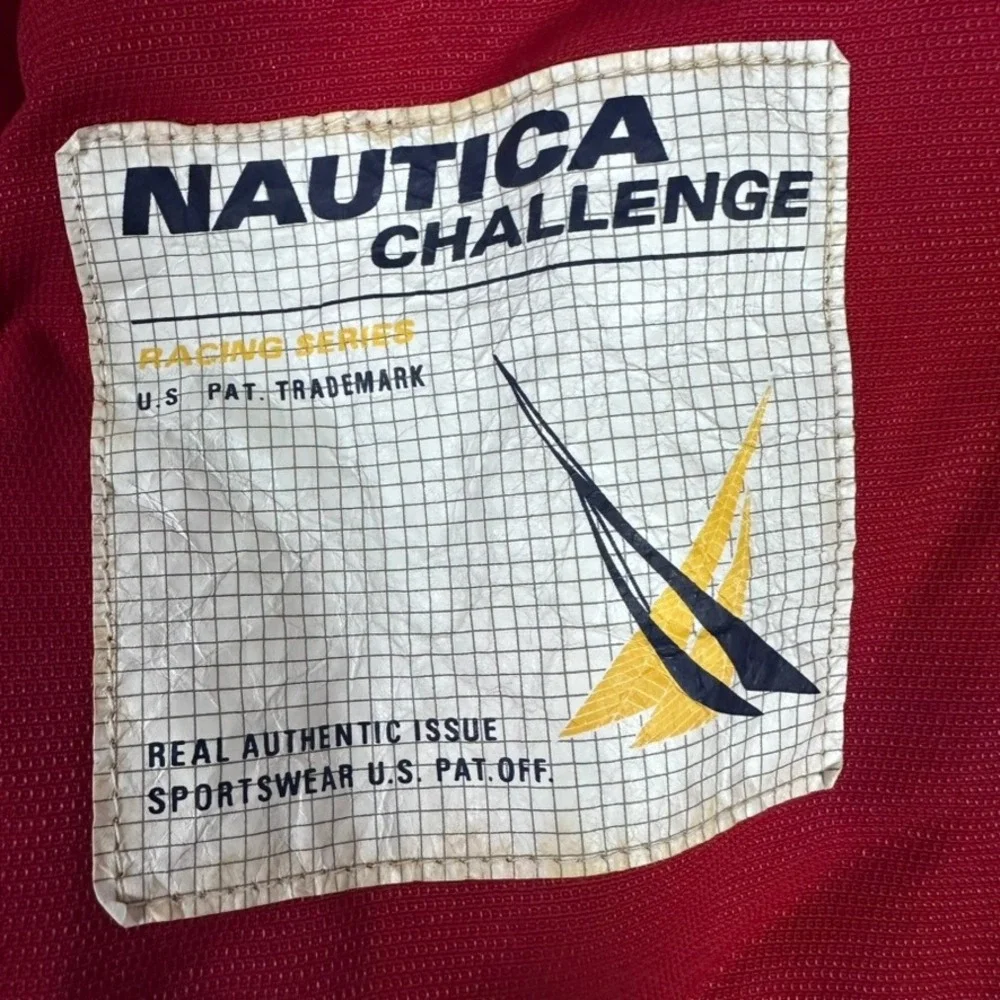 VTG Nautica Challenge NX1000 Jacket Mens‎ Large Cream Navy Red Racing Series